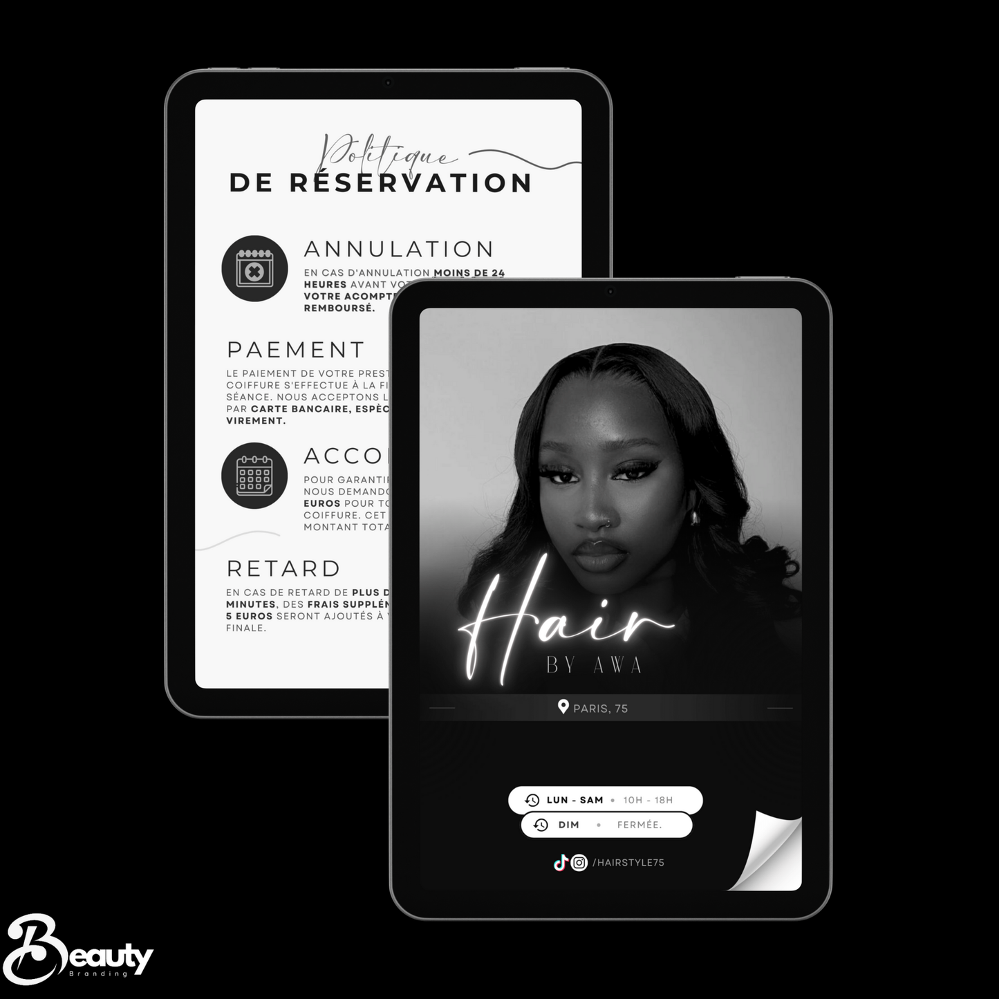 Template Acuity - Dark Beauty Hair