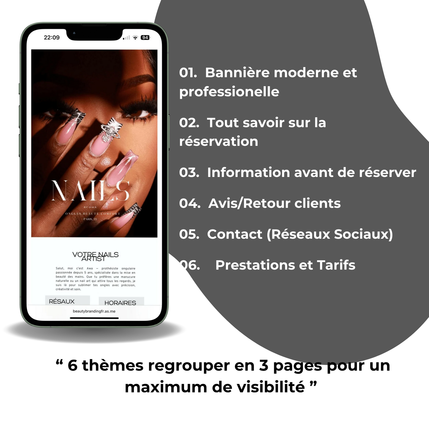 Template Acuity - White Beauty Nails