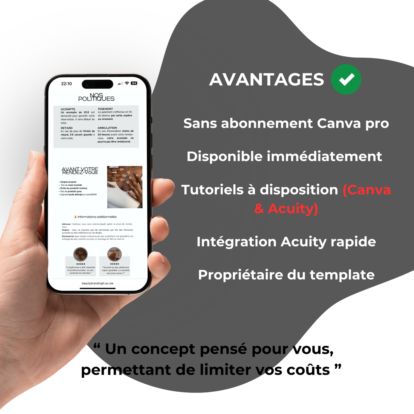 Template Acuity - White Beauty Nails