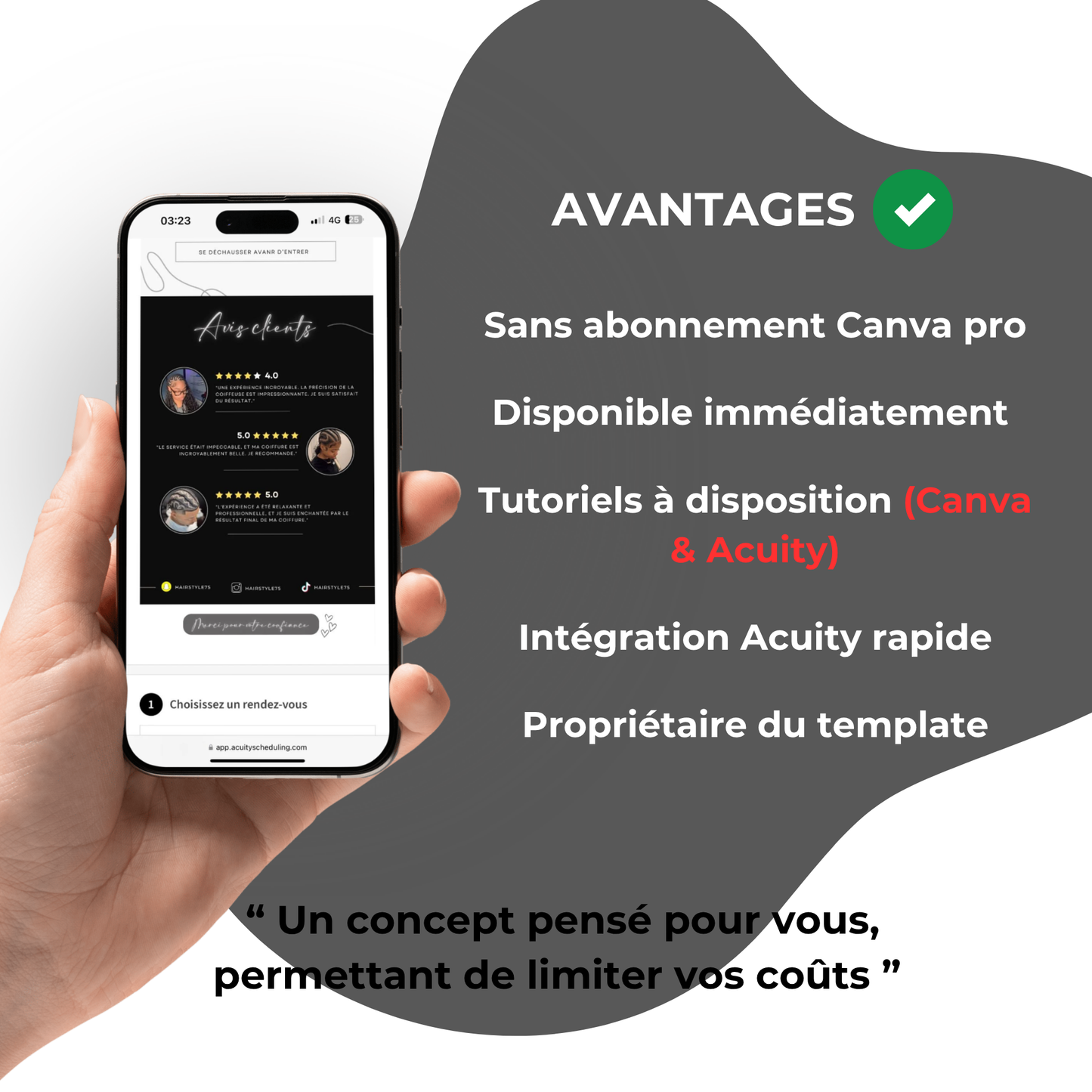 Template Acuity - Dark Beauty Hair