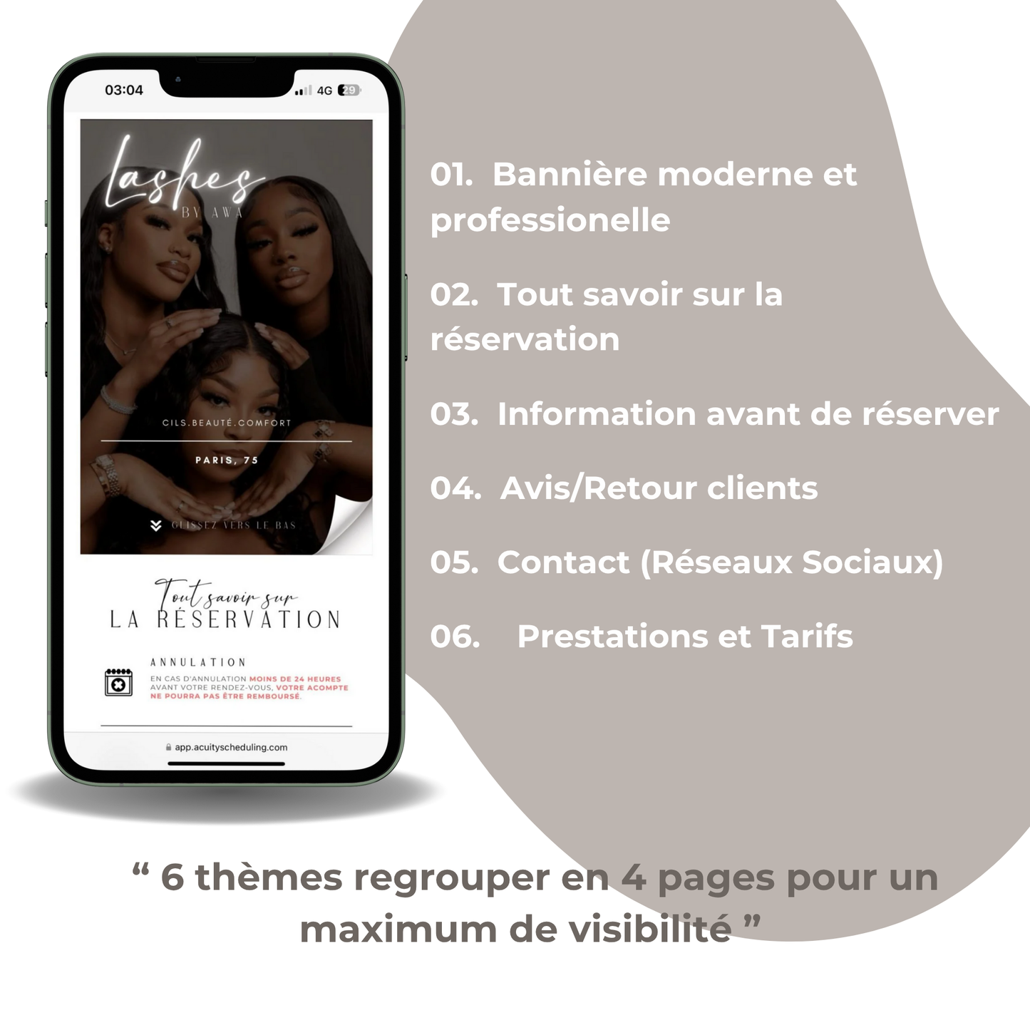 Template Acuity - Pure Beauty Lashes