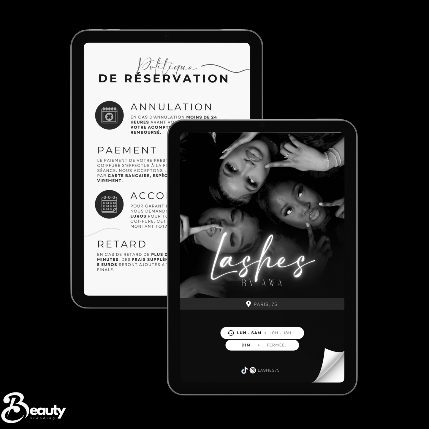 Template Acuity - Dark Beauty Lashes