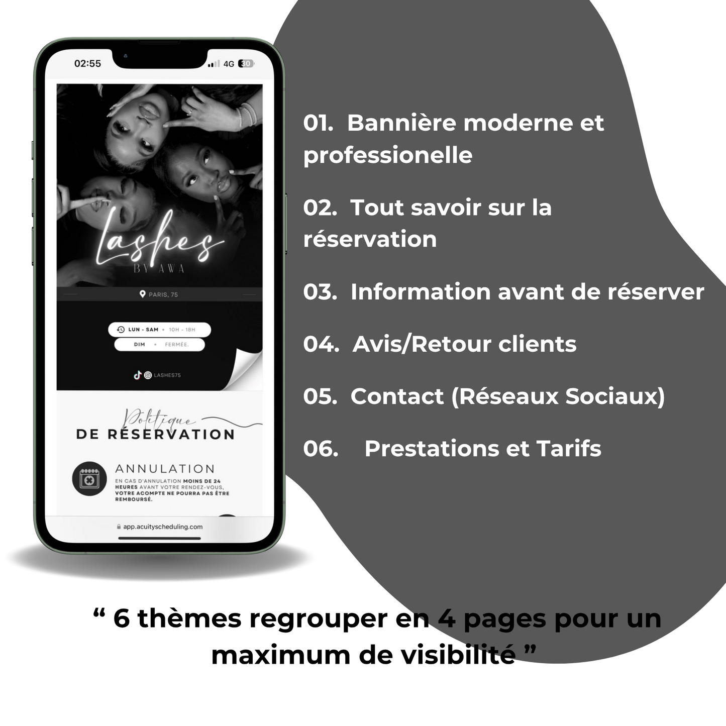 Template Acuity - Dark Beauty Lashes