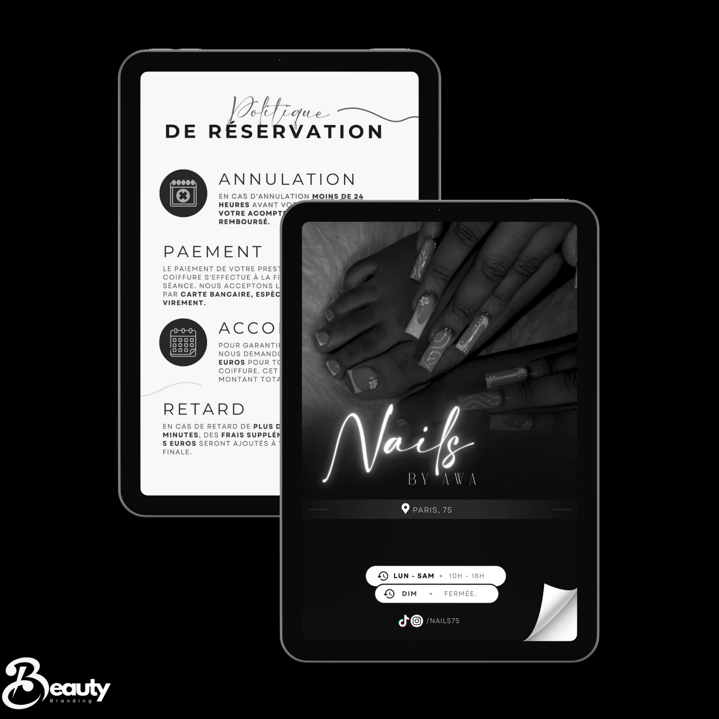 Template Acuity - Dark Beaty Nails